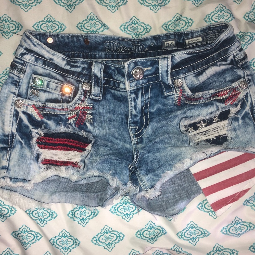 Miss Me American Flag Shorts